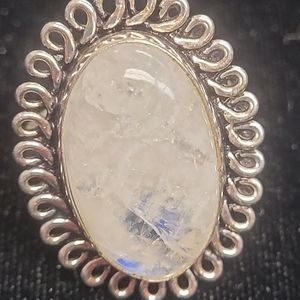 Beautiful moonstone sterling silver ring